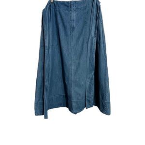 Universal Thread Women's A-line Bow Tie Front Jean Denim Midi Skirt Blue Sz 12
